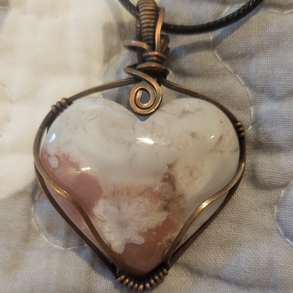 Flower Agate Pendant